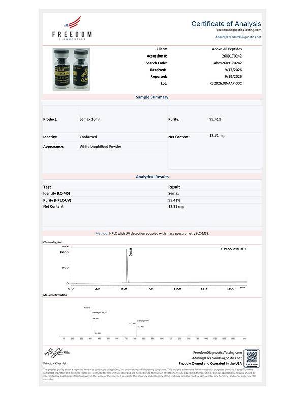 CoA Semax 10mg CoA Semax 10mg