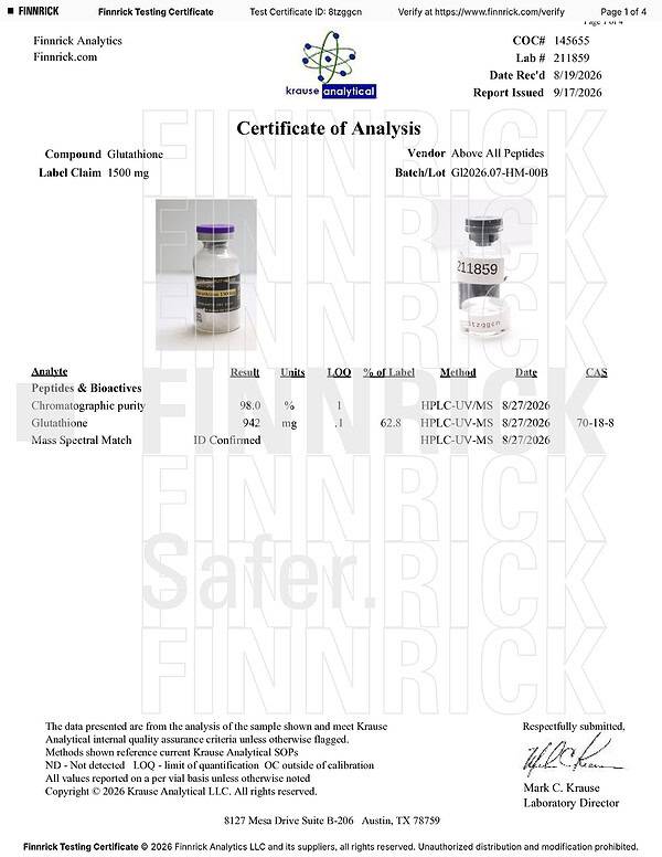 Glutathione 1500mg